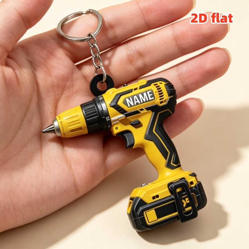 Custom Name Power Drill Keycha - Power Tools With Names 评论和价格